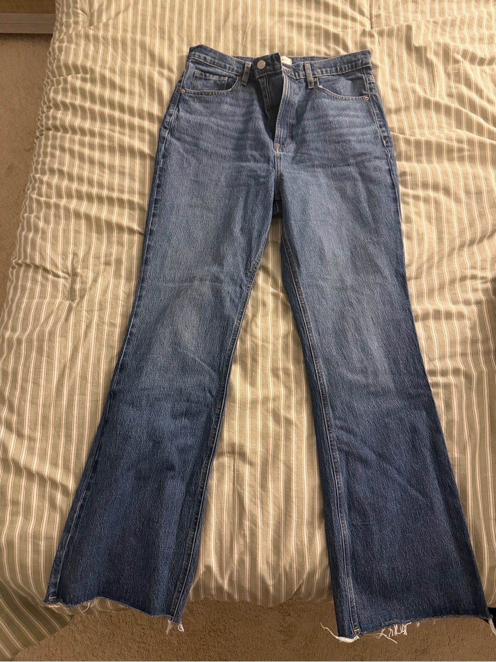 Classic High-Rise Bootcut Blue Jeans for Women